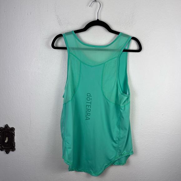 doTERRA Logo Women's Bright Green Relaxed Fit Athletic Tank Top Medium - Picture 5 of 6